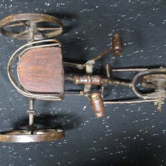 Metal and Wood Push Pedal Tricycle Toy - Picture 3 of 9